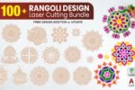 100+ rangoli design laser cutting files bundle
